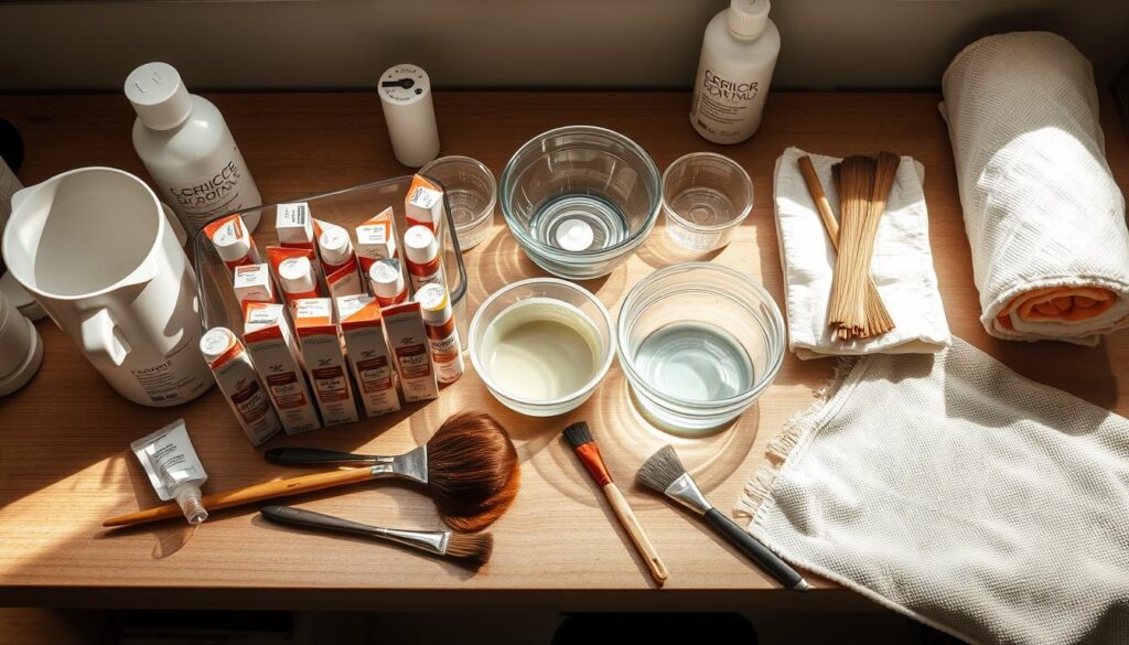 hajfesték előkészítése