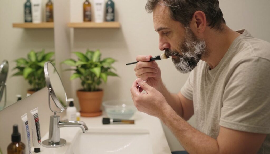 otthoni szakállfestés folyamata