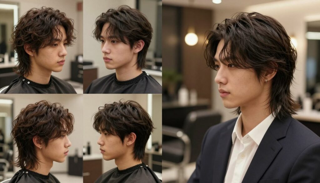 félhosszú férfi haj